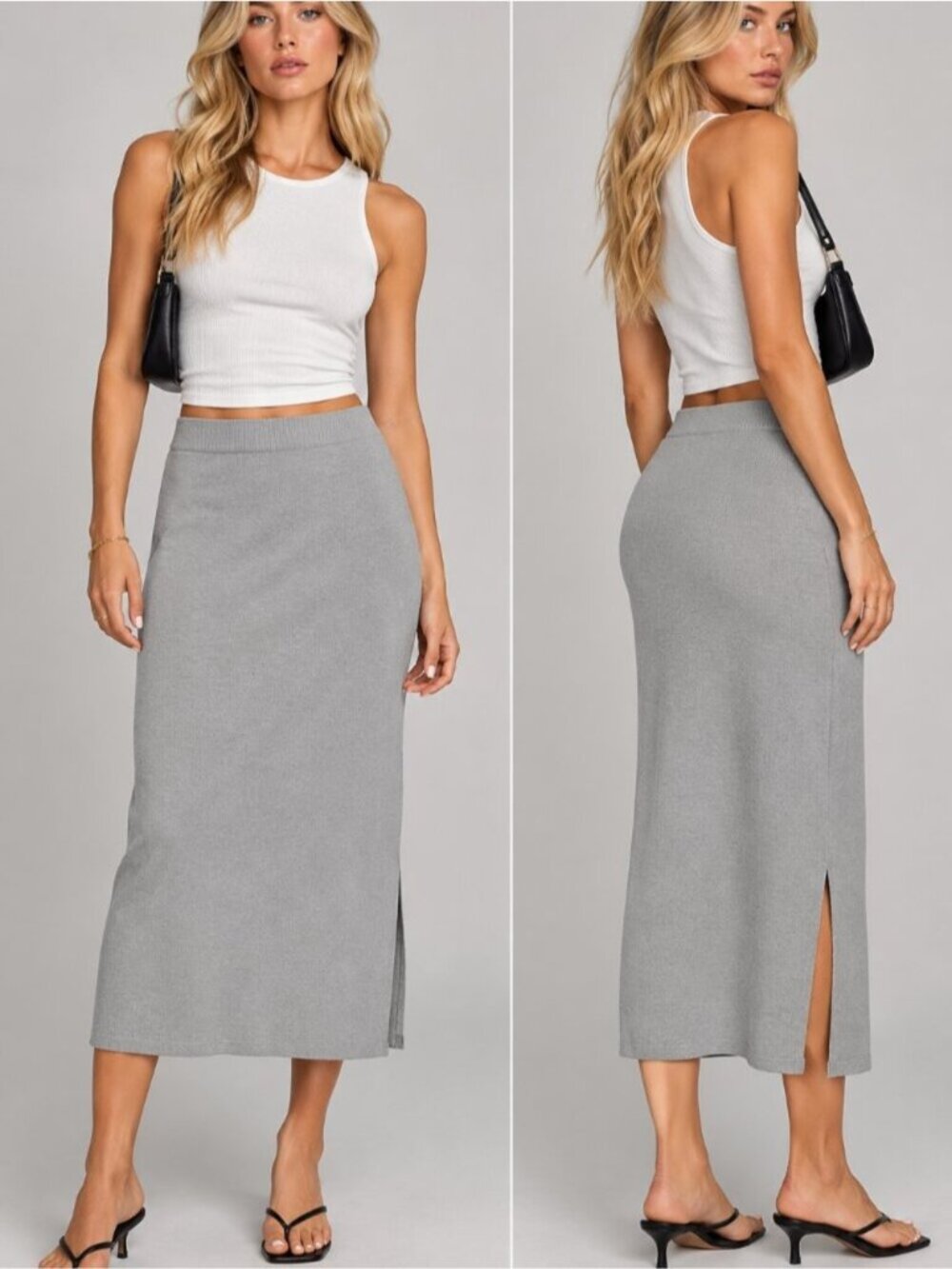 George Knit Midi Skirt